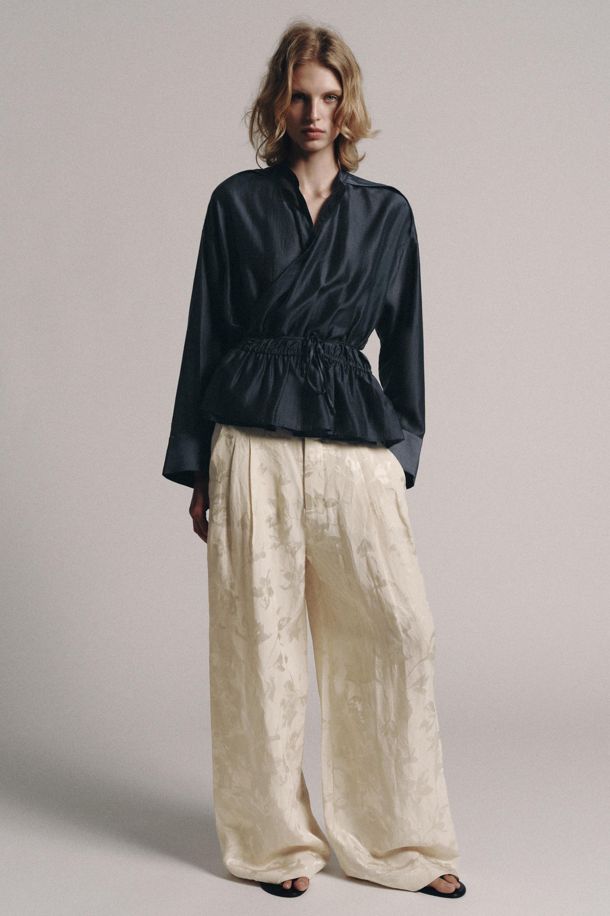 ZW COLLECTION FLOWY WRAP BLOUSE